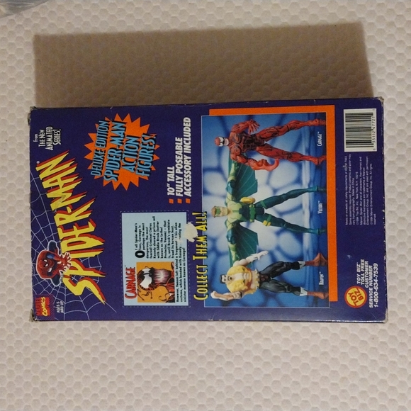 1994 Toy Biz Marvel Spider-man Carnage 10" Deluxe Figure - Picture 2 of 2